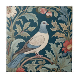 William Morris stil Höger mot Pigeon Bird Kakelplatta