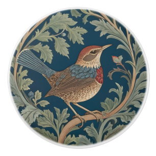 William Morris stil Höger mot Wren Bird Knopp