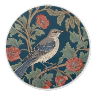 William Morris stil Höger vänd mot Mockingbird Bir Knopp