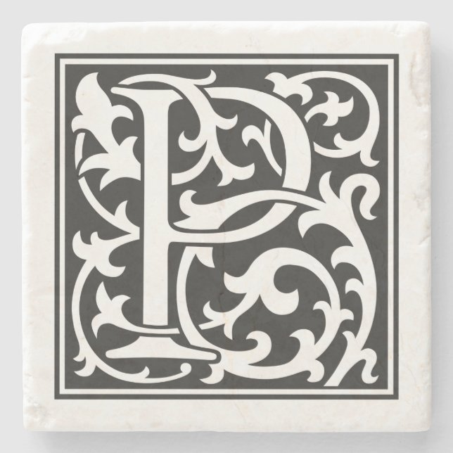 William Morris stil initial brev P Stenunderlägg (Framsidan)
