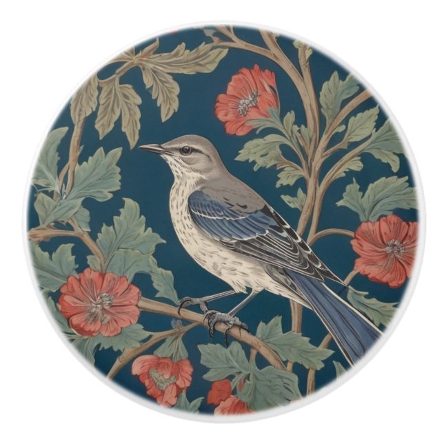 William Morris stil Lämnade vänd mot Mockingbird B Knopp (Framsidan)