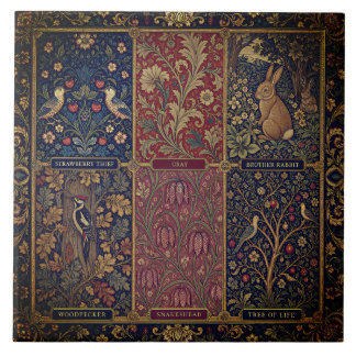 William Morris storslagna lapptäcks collage Kakelplatta