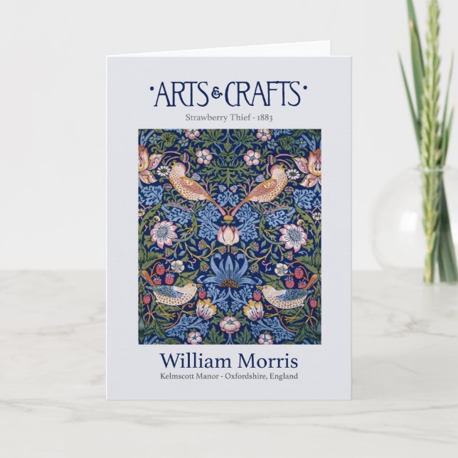 William Morris Strawberry Thief Anteckningskort (Framsida)