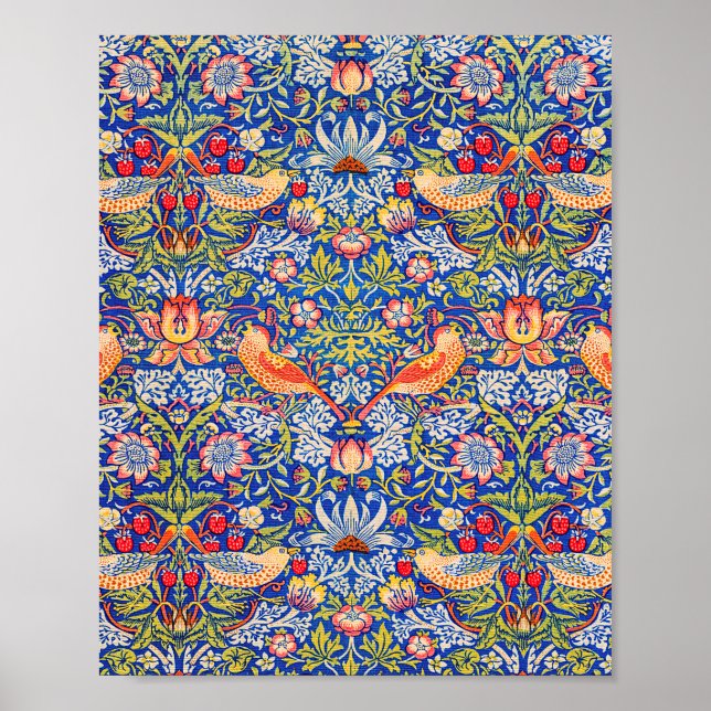 William Morris Strawberry thief berömd tavla Poster (Framsidan)