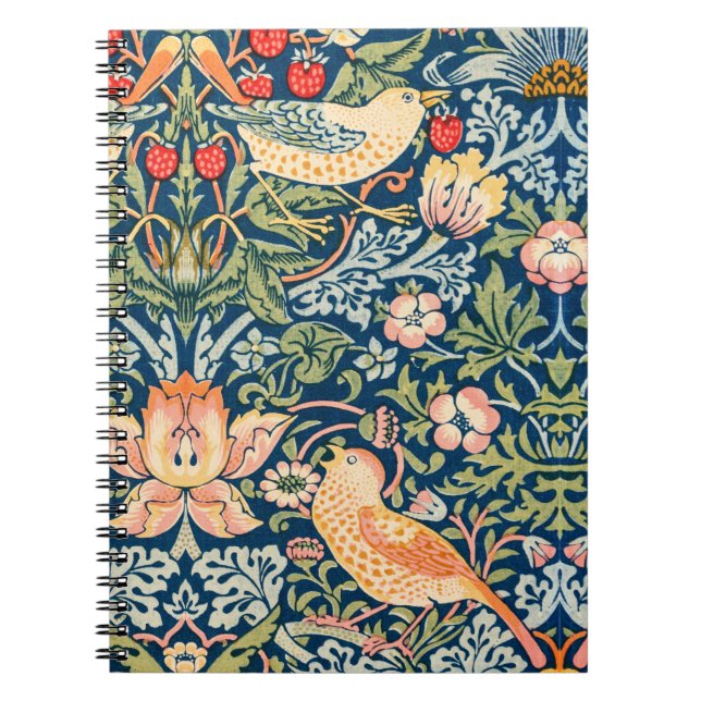 William Morris Strawberry thief bird Anteckningsbok (Framsidan)