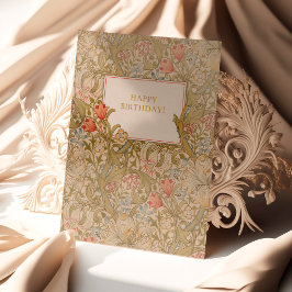William Morris Strawberry Thief Birthday Card Kort