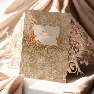 William Morris Strawberry Thief Birthday Card Kort