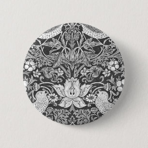 William Morris Strawberry Thief Black and White Knapp