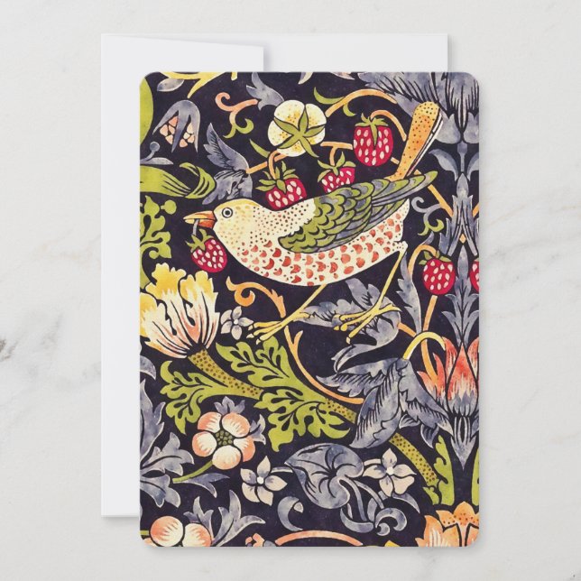 William Morris Strawberry Thief Blommigt Art nouve (Framsida)