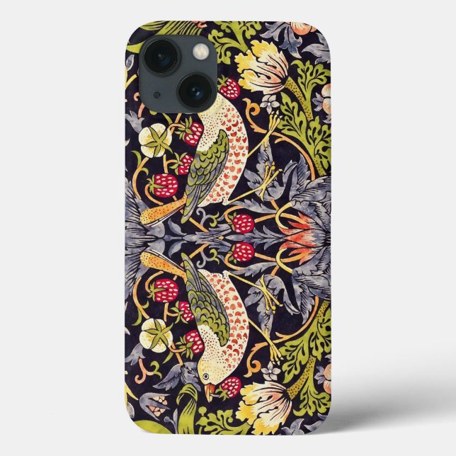 William Morris Strawberry Thief Blommigt Art nouve (Baksida)
