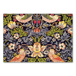 William Morris Strawberry Thief Blommigt Art nouve Bordsnummer
