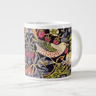 William Morris Strawberry Thief Blommigt Art nouve Jumbo Mugg