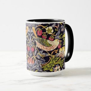 William Morris Strawberry Thief Blommigt Art nouve Mugg