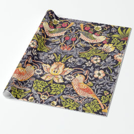 William Morris Strawberry Thief Blommigt Art nouve Presentpapper