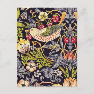 William Morris Strawberry Thief Blommigt Art nouve Vykort