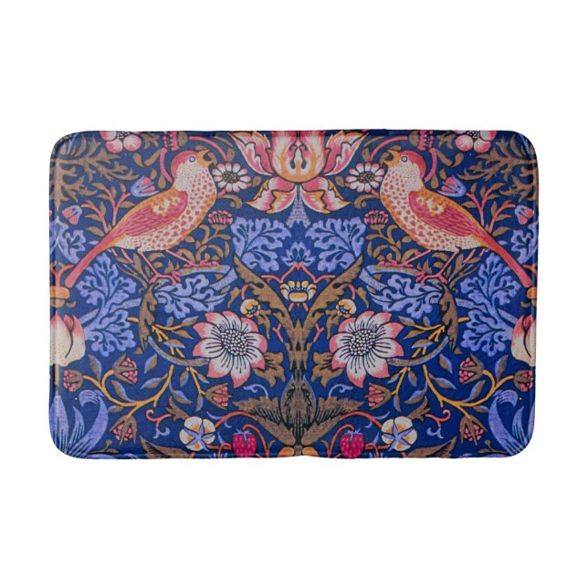 William Morris Strawberry Thief Blommönster Badrumsmatta (Framsidan)