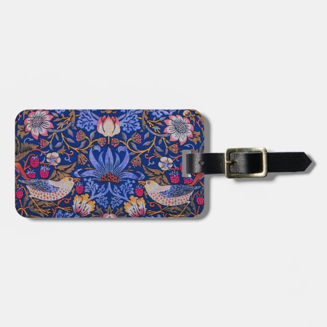 William Morris Strawberry Thief Blommönster Bagagebricka (Horisontell Framsida)