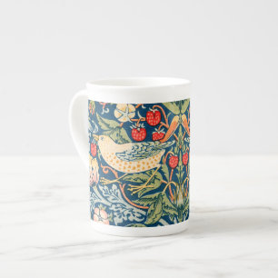 William Morris Strawberry Thief Blommönster Benporslin Mugg