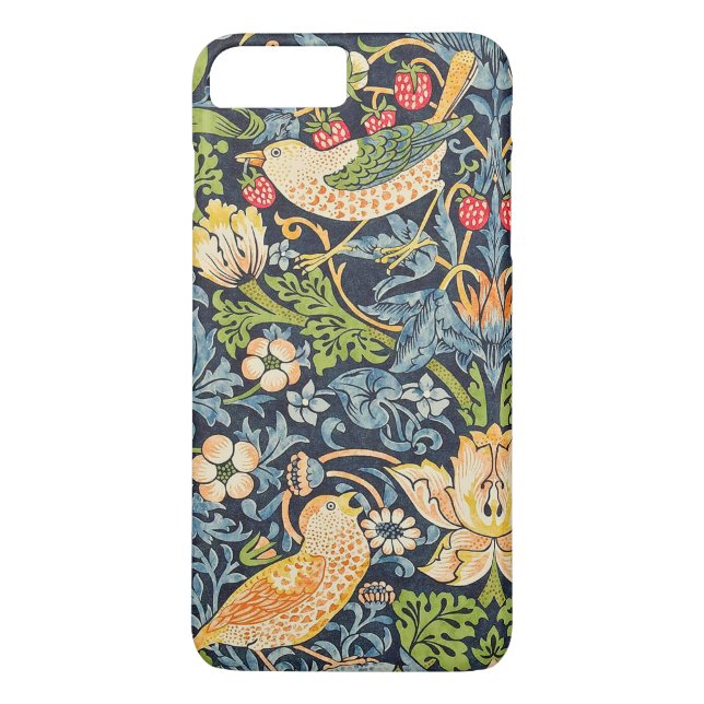 William Morris Strawberry Thief Blommönster Case-Mate iPhone Skal (Baksida)