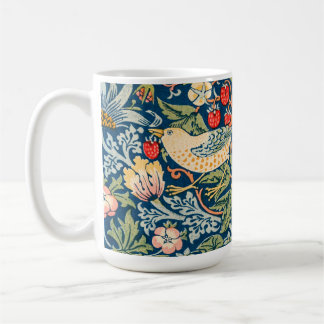 William Morris Strawberry Thief Blommönster Kaffemugg