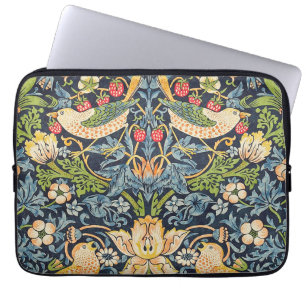 William Morris Strawberry Thief Blommönster Laptop Fodral