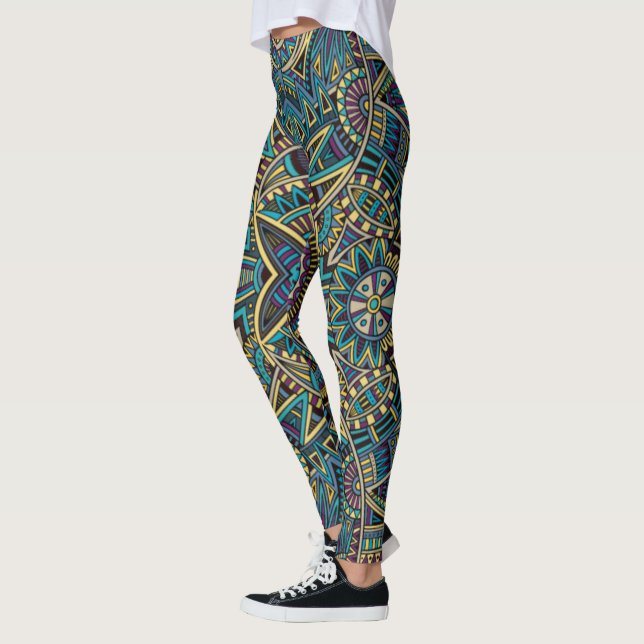 William Morris Strawberry Thief Blommönster  Leggings (Vänster)