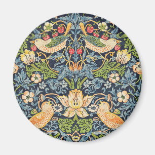 William Morris Strawberry Thief Blommönster Magnet