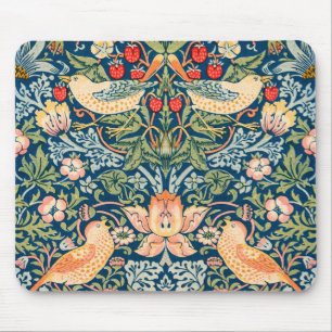 William Morris Strawberry Thief Blommönster Musmatta