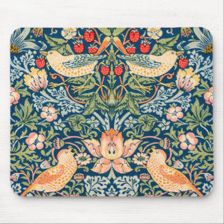 William Morris Strawberry Thief Blommönster Musmatta