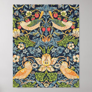 William Morris Strawberry Thief Blommönster Poster