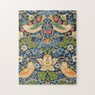 William Morris Strawberry Thief Blommönster Pussel