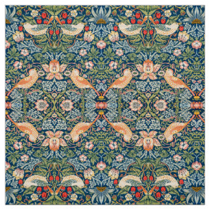 William Morris Strawberry Thief Blommönster Tyg