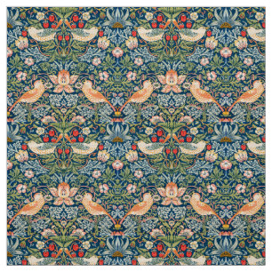 William Morris Strawberry Thief Blommönster Tyg