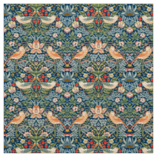 William Morris Strawberry Thief Blommönster Tyg