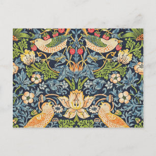 William Morris Strawberry Thief Blommönster Vykort