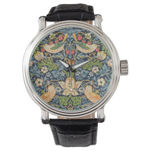 William Morris Strawberry Thief-Blommönstret Armbandsur