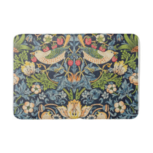 William Morris Strawberry Thief-Blommönstret Badrumsmatta