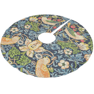 William Morris Strawberry Thief-Blommönstret Julgransmatta Borstad Polyester