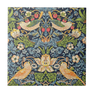 William Morris Strawberry Thief-Blommönstret Kakelplatta