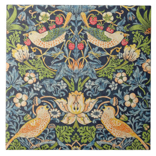 William Morris Strawberry Thief-Blommönstret Kakelplatta