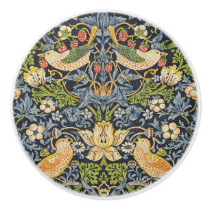 William Morris - Strawberry Thief-Blommönstret Knopp