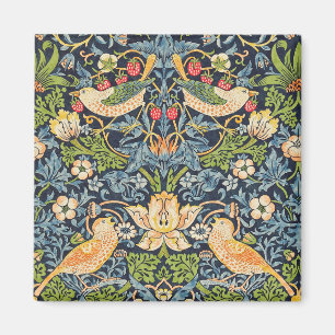 William Morris Strawberry Thief-Blommönstret Magnet