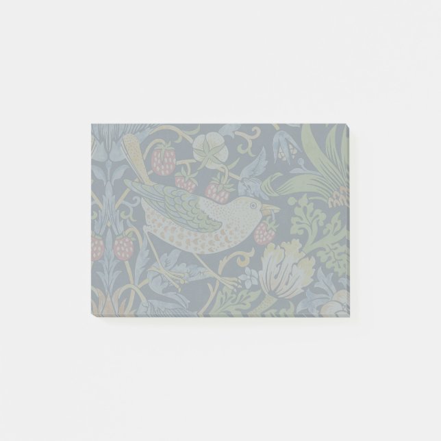 William Morris - Strawberry Thief-Blommönstret Post-it Block (Framsida)