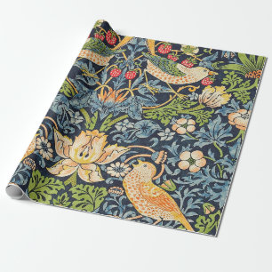William Morris Strawberry Thief-Blommönstret Presentpapper