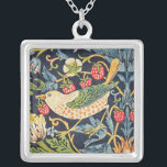 William Morris Strawberry Thief-Blommönstret Silverpläterat Halsband<br><div class="desc">William Morris Strawberry Thief Blommönster Necklace</div>