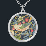 William Morris Strawberry Thief-Blommönstret Silverpläterat Halsband<br><div class="desc">William Morris Strawberry Thief Blommönster Necklace</div>