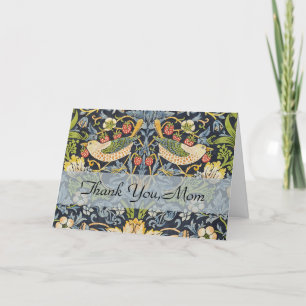 William Morris - Strawberry Thief-Blommönstret Tack Kort