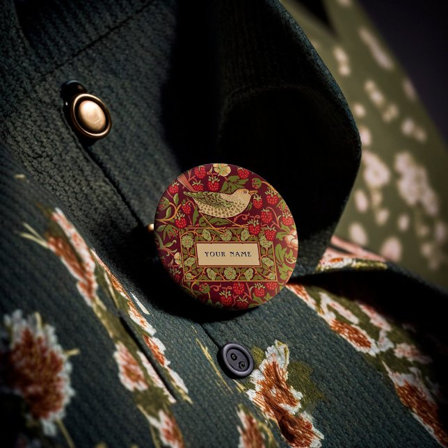 William Morris Strawberry Thief Button Knapp (Skapare uppladdad)
