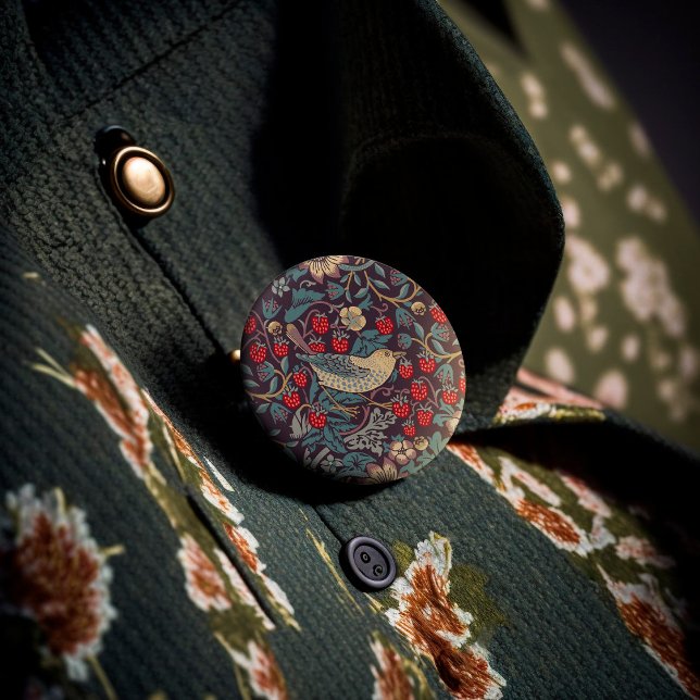 William Morris Strawberry Thief Button Knapp (Skapare uppladdad)
