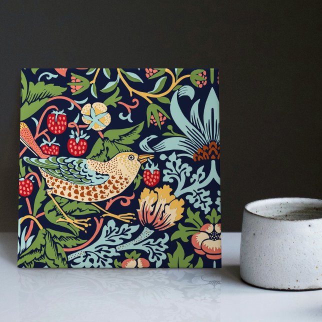 William Morris Strawberry Thief Ceramic Tile Kakelplatta (Skapare uppladdad)